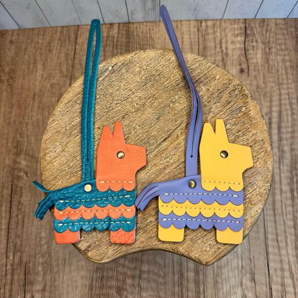 Portland Leather Pinata Tassel Set of 2 Llama Bag Charm NEW FAST SHIP - Picture 1 of 5